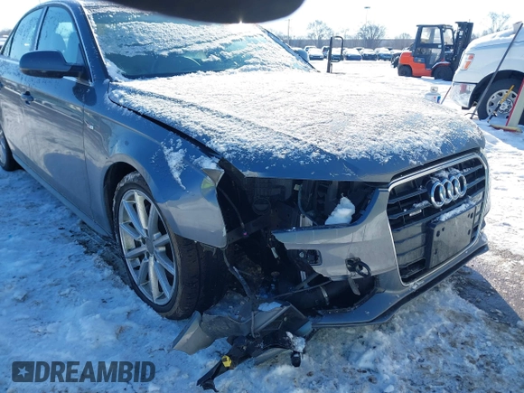 2015 Audi A4 Premium Plus with VIN WAUFFAFL6FN004207, listed as a IAAI auction lot 41639153 with 62,409 mi miles. Bid and sale history available at carsss.com. Image 6.