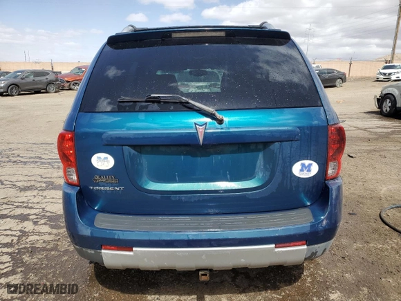 2006 Pontiac Torrent with VIN 2CKDL63F566167829, listed as a Copart auction lot 48630105 with 162,388 mi miles and Salvage Title. Bid and sale history available at carsss.com. Image 6.