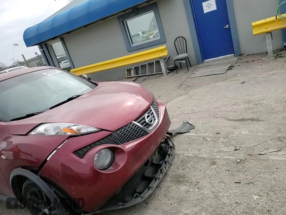 2014 Nissan Juke SV with VIN JN8AF5MR4ET356020, listed as a Copart auction lot 44993545 with Not Provided miles and Salvage Title. Bid and sale history available at carsss.com. Image 10.