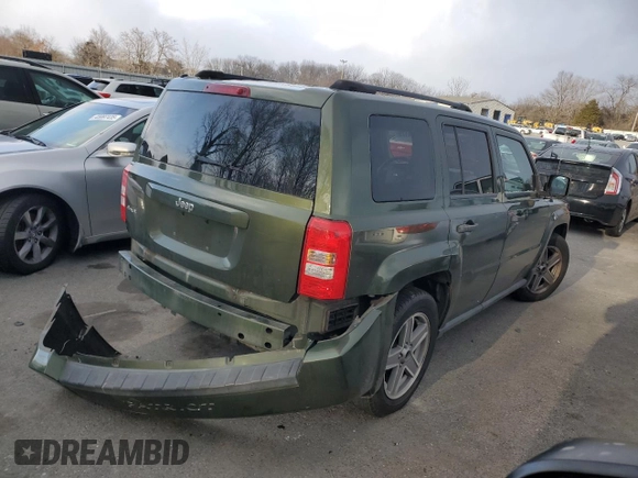 2007 Jeep Patriot Sport with VIN 1J8FF28W57D325641, listed as a Copart auction lot 45924175 with 115,048 mi miles and Salvage Title. Bid and sale history available at DreamBid. Image 3.
