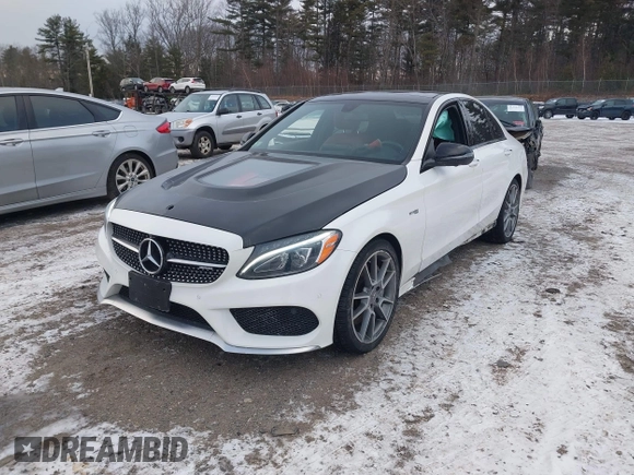 2018 Mercedes-Benz C 43 AMG with VIN 55SWF6EB2JU246197, listed as a IAAI auction lot 41347044 with 61,548 mi miles and . Bid and sale history available at carsss.com. Image 2.