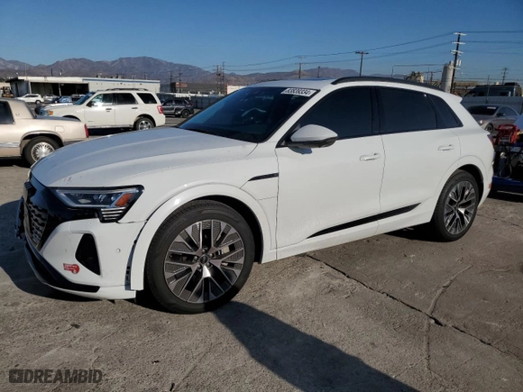 2024 Audi Q8 e-tron Premium Plus with VIN WA15AAGE4RB049434, listed as a Copart auction lot 83839334 with 7,236 mi miles and Salvage Title. Bid and sale history available at carsss.com. Image 1.