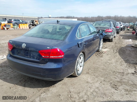 2012 Volkswagen Passat SE with VIN 1VWBP7A31CC036754, listed as a IAAI auction lot 41720013 with 130,139 mi miles. Bid and sale history available at carsss.com. Image 4.