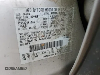 2004 Ford Escape XLS with VIN 1FMYU92194KA15099, listed as a Copart auction lot 47258535 with 147,409 mi miles and Clean Title. Bid and sale history available at DreamBid. Image 13.