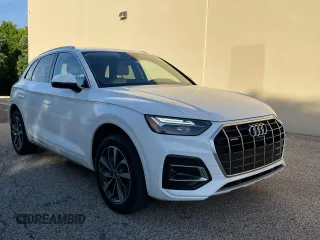2021 Audi Q5 Premium Plus z VIN WA1BAAFY5M2024761, wystawiony jako Copart lot #57532125 z przebiegiem 90 042 mil mil oraz Czysty tytuł • Clean title. Historia ofert i sprzedaży dostępna na DreamBid. Obrazek 1.