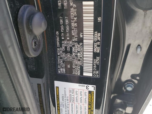 2022 Toyota 4Runner SR5 with VIN JTEEU5JR0N5260179, listed as a Copart auction lot 42678145 with 0 mi miles and Salvage Title. Bid and sale history available at carsss.com. Image 14.