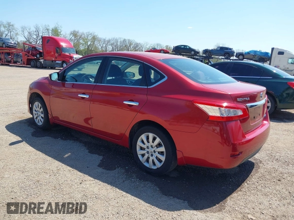 2014 Nissan Sentra S with VIN 3N1AB7AP0EL683916, listed as a IAAI auction lot 42091797 with 117,550 mi miles and . Bid and sale history available at DreamBid. Image 3.