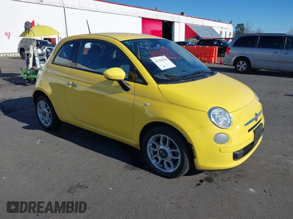 2014 FIAT 500 Pop with VIN 3C3CFFAR2ET205524, listed as a IAAI auction lot 41429598 with 61,965 mi miles. Bid and sale history available at carsss.com. Image 1.