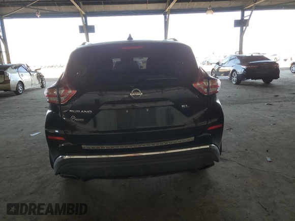 2018 Nissan Murano SL z VIN 5N1AZ2MG7JN170711, wystawiony jako Copart lot #57076585 z przebiegiem 187 383 mil mil oraz Szkoda całkowita • Salvage title. Historia ofert i sprzedaży dostępna na DreamBid. Obrazek 6.