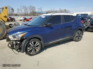 2018 Nissan Kicks SR with VIN 3N1CP5CU5JL533120, listed as a Copart auction lot 44188165 with 56,996 mi miles and Salvage Title. Bid and sale history available at carsss.com. Image 1.