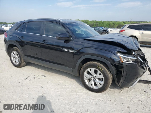 2021 Volkswagen Atlas S with VIN 1V2AC2CA4MC219560, listed as a Copart auction lot 53805685 with 73,140 mi miles and Salvage title. Bid and sale history available at DreamBid. Image 4.