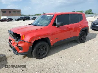 2019 Jeep Renegade Sport with VIN ZACNJBAB6KPJ88838, listed as a Copart auction lot 62315985 with 53,697 mi miles and Salvage title. Bid and sale history available at DreamBid. Image 1.
