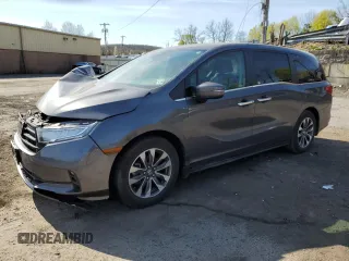 2023 Honda Odyssey EX-L z VIN 5FNRL6H64PB032679, wystawiony jako Copart lot #54183735 z przebiegiem Nie podano mil oraz Szkody całkowita. Historia ofert i sprzedaży dostępna na DreamBid. Obrazek 1.