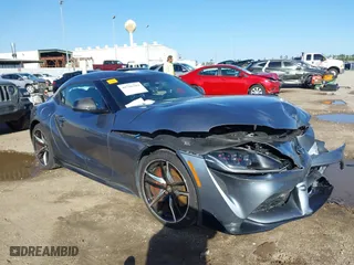 2021 Toyota GR Supra 3.0 with VIN WZ1DB0C0XMW045457, listed as a IAAI auction lot 41706284 with 23,573 mi miles. Bid and sale history available at carsss.com. Image 1.