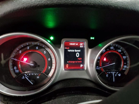 2018 Dodge Journey SE with VIN 3C4PDCAB3JT416567, listed as a Copart auction lot 45307745 with 108,487 mi miles and Salvage Title. Bid and sale history available at carsss.com. Image 9.
