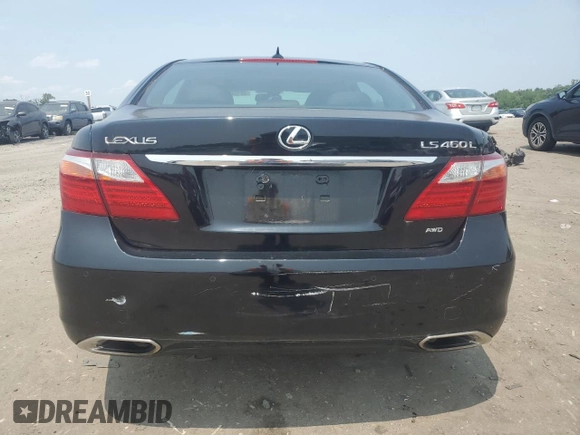 2010 Lexus LS 460 L with VIN JTHDL5EF1A5002894, listed as a Copart auction lot 60102055 with 169,801 mi miles and Salvage title. Bid and sale history available at DreamBid. Image 6.