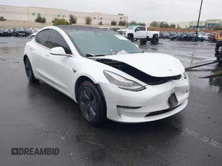 2020 Tesla Model 3 Standard Range Plus with VIN 5YJ3E1EA2LF740225, listed as a IAAI auction lot 41781554 with 46,703 mi miles. Bid and sale history available at carsss.com. Image 12.