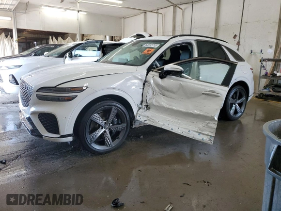 2024 Genesis GV70 Sport with VIN 5NMMCDTC2RH007132, listed as a Copart auction lot 63012715 with 23,882 mi miles and Salvage title. Bid and sale history available at DreamBid. Image 1.