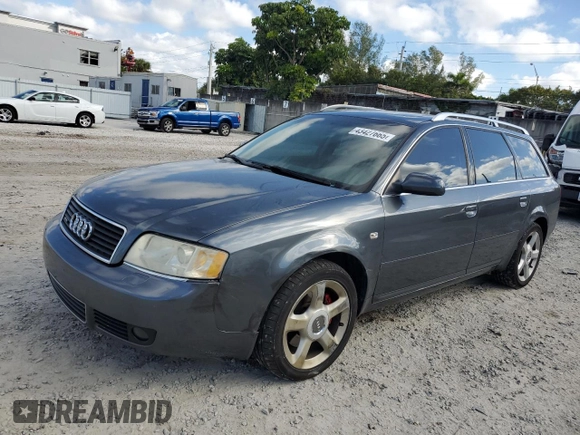 2004 Audi A6 with VIN WAUVT64B64N041556, listed as a Copart auction lot 43427665 with 159,957 mi miles and Salvage Title. Bid and sale history available at carsss.com. Image 1.