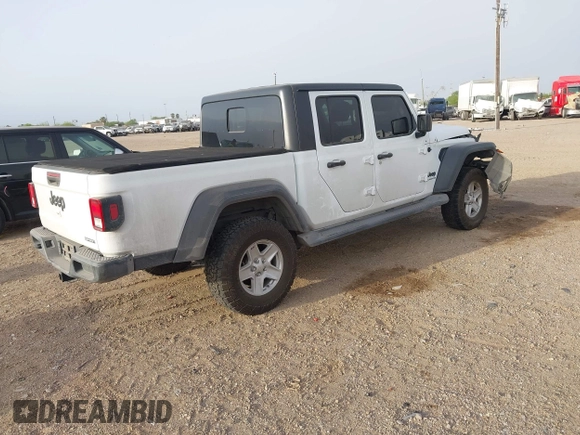 2020 Jeep Gladiator Sport S z VIN 1C6HJTAG5LL141251, wystawiony jako IAAI lot #41825062 z przebiegiem 51 961 mil mil oraz . Historia ofert i sprzedaży dostępna na DreamBid. Obrazek 4.