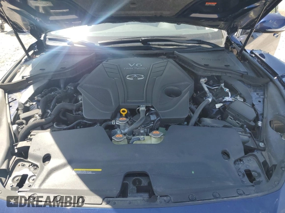 2021 Infiniti Q50 Luxe with VIN JN1EV7BR7MM755031, listed as a Copart auction lot 57383075 with 35,903 mi miles and Salvage title. Bid and sale history available at DreamBid. Image 11.