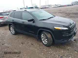 2015 Jeep Cherokee Limited with VIN 1C4PJMDS4FW698875, listed as a IAAI auction lot 41975033 with 163,580 mi miles. Bid and sale history available at carsss.com. Image 1.