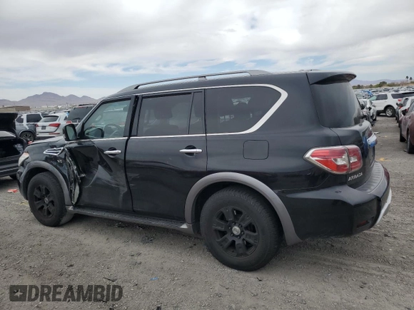 2017 Nissan Armada SV with VIN JN8AY2ND5H9005792, listed as a Copart auction lot 48800165 with 100,316 mi miles and Salvage Title. Bid and sale history available at carsss.com. Image 2.