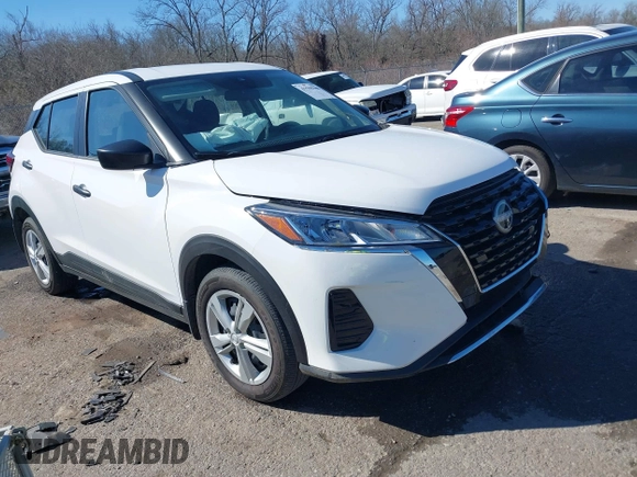 2024 Nissan Kicks S with VIN 3N1CP5BV1RL574737, listed as a IAAI auction lot 41598385 with 4,649 mi miles and . Bid and sale history available at carsss.com. Image 1.