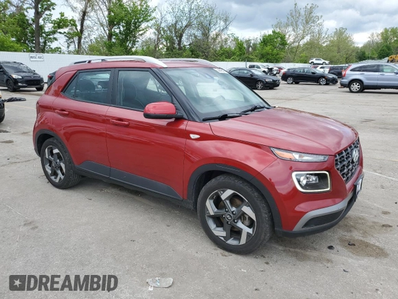 2022 Hyundai Venue SEL with VIN KMHRC8A38NU192771, listed as a Copart auction lot 54449645 with 35,152 mi miles and Salvage title. Bid and sale history available at DreamBid. Image 4.