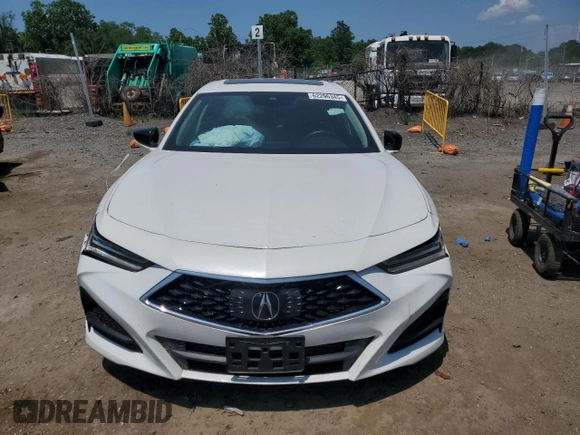 2021 Acura TLX with VIN 19UUB5F35MA003021, listed as a Copart auction lot 62296345 with 46,078 mi miles and Salvage title. Bid and sale history available at DreamBid. Image 5.