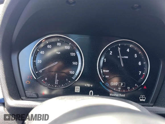 2021 BMW X1 sDrive28i with VIN WBXJG7C05M5U02743, listed as a Copart auction lot 51480195 with 25,466 mi miles and Salvage Title. Bid and sale history available at carsss.com. Image 9.