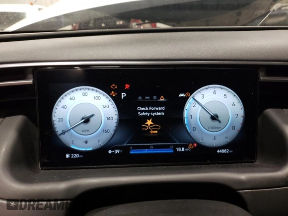 2022 Hyundai Tucson XRT with VIN KM8JFCAE8NU107842, listed as a Copart auction lot 50192115 with 44,882 mi miles and Salvage Title. Bid and sale history available at DreamBid. Image 9.