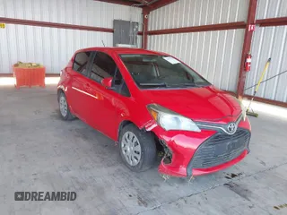 2015 Toyota Yaris L with VIN VNKKTUD34FA045755, listed as a IAAI auction lot 40477773 with 215,130 mi miles. Bid and sale history available at carsss.com. Image 1.