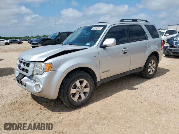 2008 Ford Escape Limited with VIN 1FMCU04168KE63521, listed as a Copart auction lot 60372185 with 98,358 mi miles and Salvage title. Bid and sale history available at DreamBid. Image 1.