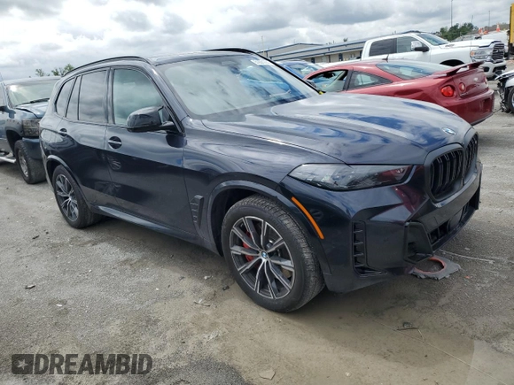 2024 BMW X5 M60i with VIN 5UX33EU08R9W18668, listed as a Copart auction lot 51631284 with 875 mi miles and Salvage Title. Bid and sale history available at carsss.com. Image 4.