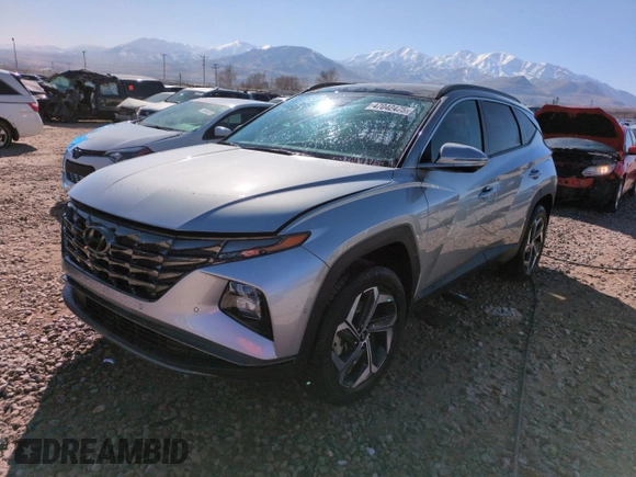 2023 Hyundai Tucson Limited with VIN 5NMJECAE0PH266341, listed as a Copart auction lot 47042475 with 15,248 mi miles and Salvage Title. Bid and sale history available at DreamBid. Image 1.