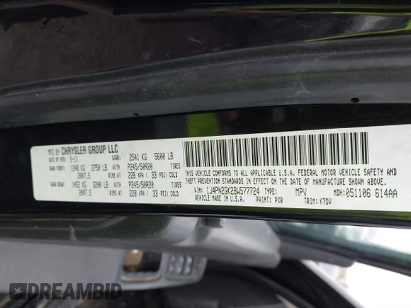 2011 Jeep Liberty Sport with VIN 1J4PN2GK2BW577724, listed as a IAAI auction lot 41032620 with 147,888 mi miles and . Bid and sale history available at carsss.com. Image 9.
