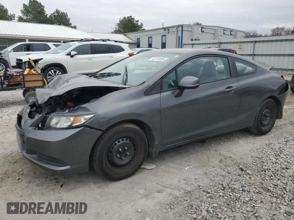 2013 Honda Civic Cpe LX with VIN 2HGFG3B51DH521795, listed as a Copart auction lot 43772055 with 83,740 mi miles and Salvage Title. Bid and sale history available at carsss.com. Image 1.