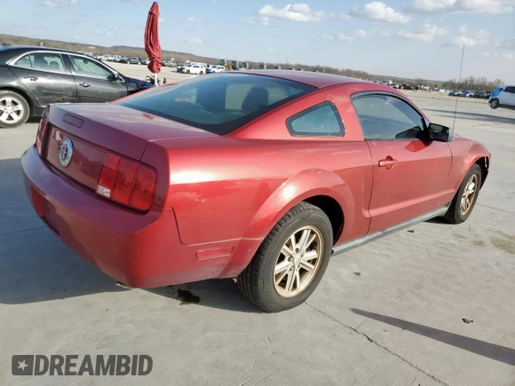 2007 Ford Mustang Deluxe with VIN 1ZVFT80N475323392, listed as a Copart auction lot 47932565 with 312,770 mi miles and Salvage Title. Bid and sale history available at carsss.com. Image 3.