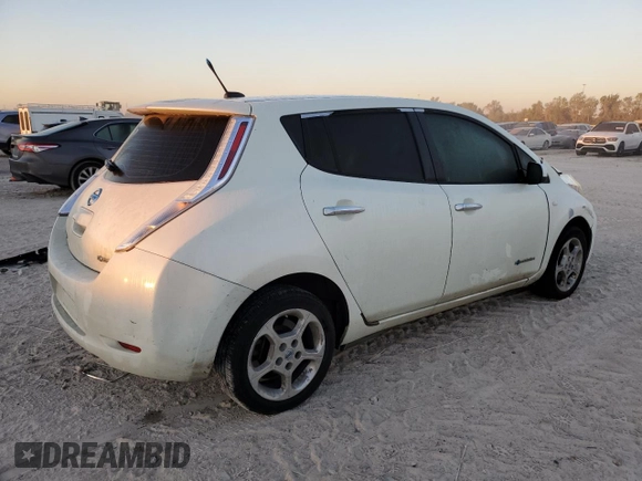 2012 Nissan LEAF SL with VIN JN1AZ0CP5CT017787, listed as a Copart auction lot 77338644 with 99,647 mi miles and Clean Title. Bid and sale history available at DreamBid. Image 3.