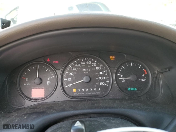 2002 Chevrolet Venture Plus 1SB Pkg with VIN 1GNDX03E02D145000, listed as a Copart auction lot 75468724 with 197,066 mi miles and Salvage Title. Bid and sale history available at carsss.com. Image 9.