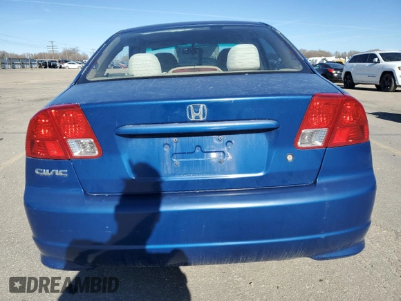 2004 Honda Civic VP with VIN 2HGES163X4H580884, listed as a Copart auction lot 50650925 with 211,497 mi miles and Salvage Title. Bid and sale history available at carsss.com. Image 6.
