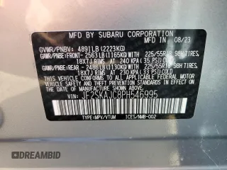 2023 Subaru Forester Special Sports with VIN JF2SKAJC8PH546995, listed as a Copart auction lot 62871705 with 22,773 mi miles and Salvage title. Bid and sale history available at DreamBid. Image 13.
