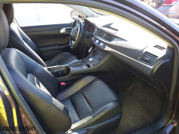 2012 Lexus CT 200h with VIN JTHKD5BH6C2109616, listed as a IAAI auction lot 41774576 with 95,628 mi miles. Bid and sale history available at carsss.com. Image 5.