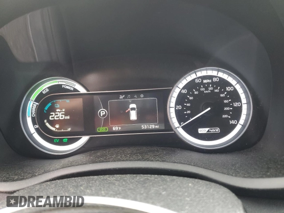 2017 Kia Niro Touring Launch Edition with VIN KNDCC3LC6H5096050, listed as a Copart auction lot 60700474 with 53,129 mi miles and Salvage Title. Bid and sale history available at carsss.com. Image 9.