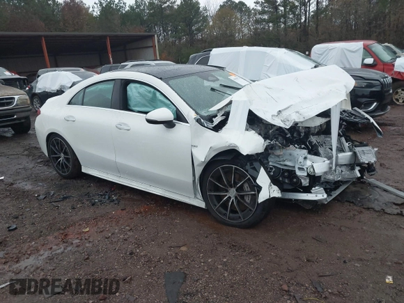 2025 Mercedes-Benz CLA 35 AMG with VIN W1K5J5BB5SN513576, listed as a IAAI auction lot 41036723 with Not Provided miles and . Bid and sale history available at DreamBid. Image 1.