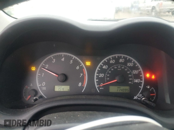 2009 Toyota Corolla with VIN 1NXBU40E89Z124891, listed as a Copart auction lot 86002554 with 114,095 mi miles and Salvage Title. Bid and sale history available at carsss.com. Image 9.