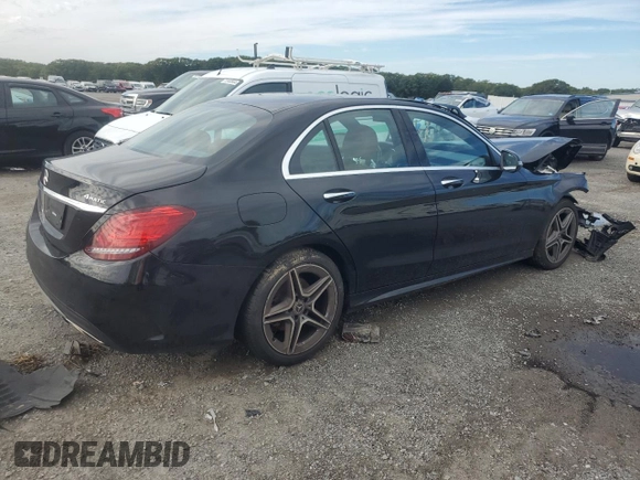 2019 Mercedes-Benz C 300 with VIN 55SWF8EBXKU306577, listed as a Copart auction lot 72605654 with 83,157 mi miles and Salvage Title. Bid and sale history available at carsss.com. Image 3.