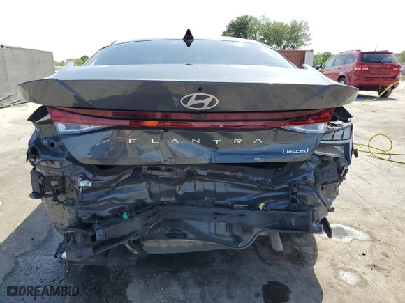 2024 Hyundai Elantra Limited with VIN KMHLP4DG6RU686604, listed as a Copart auction lot 50616635 with 21,755 mi miles and Non Repairable. Bid and sale history available at carsss.com. Image 6.