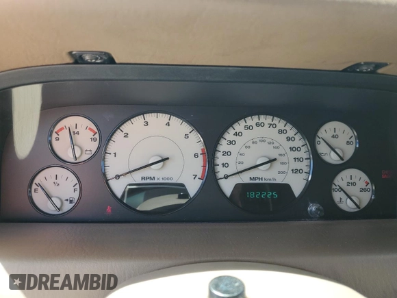 2002 Jeep Grand Cherokee Limited with VIN 1J4GX58S52C121941, listed as a Copart auction lot 55472015 with 182,225 mi miles and Salvage Title. Bid and sale history available at DreamBid. Image 9.